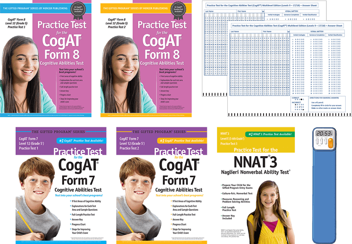 Cogat Grade 5 Level 12 and Level D form 6 and 7 test 1 and 2 - Total Study Package